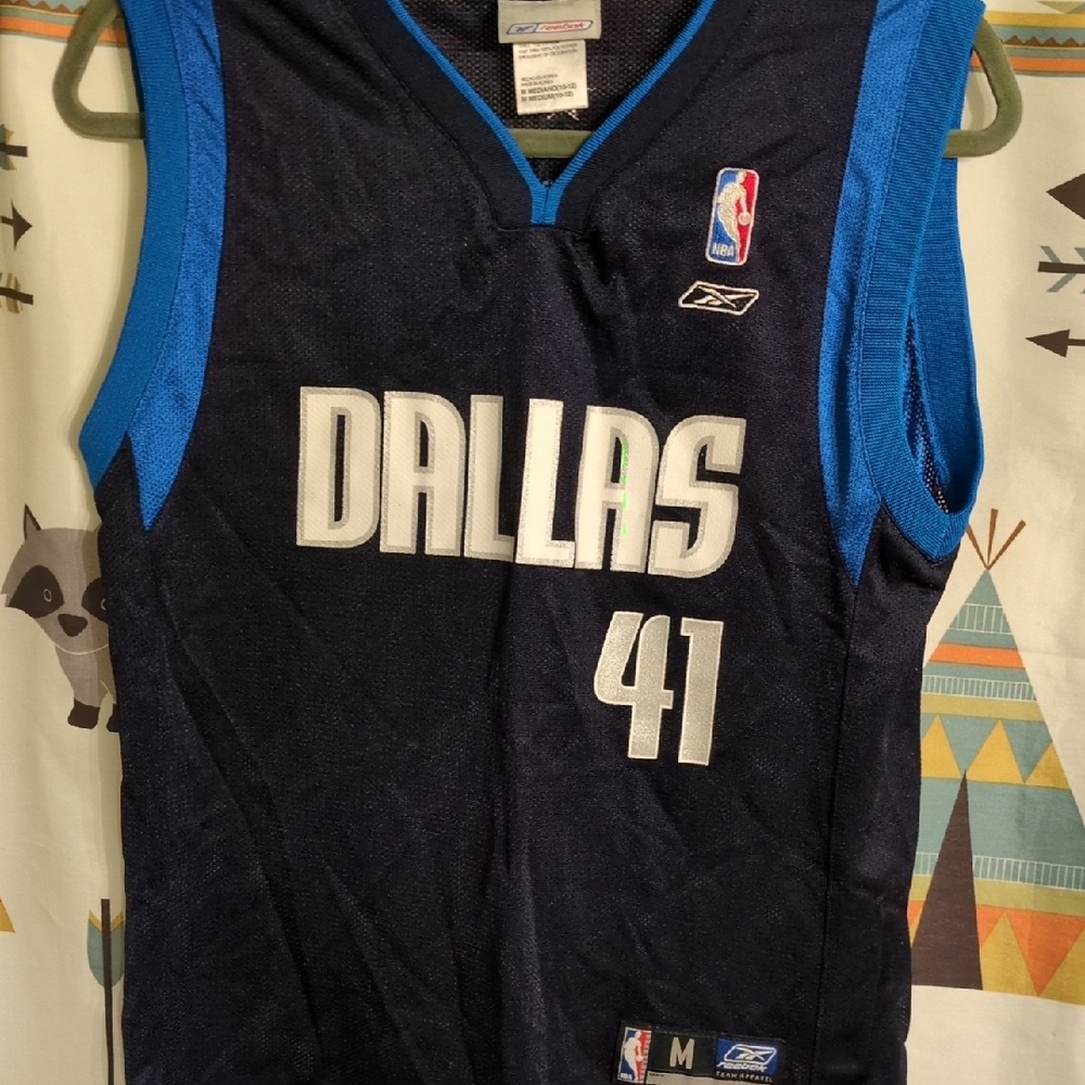Reebok Dallas Basketball Jersey - Black and Blue